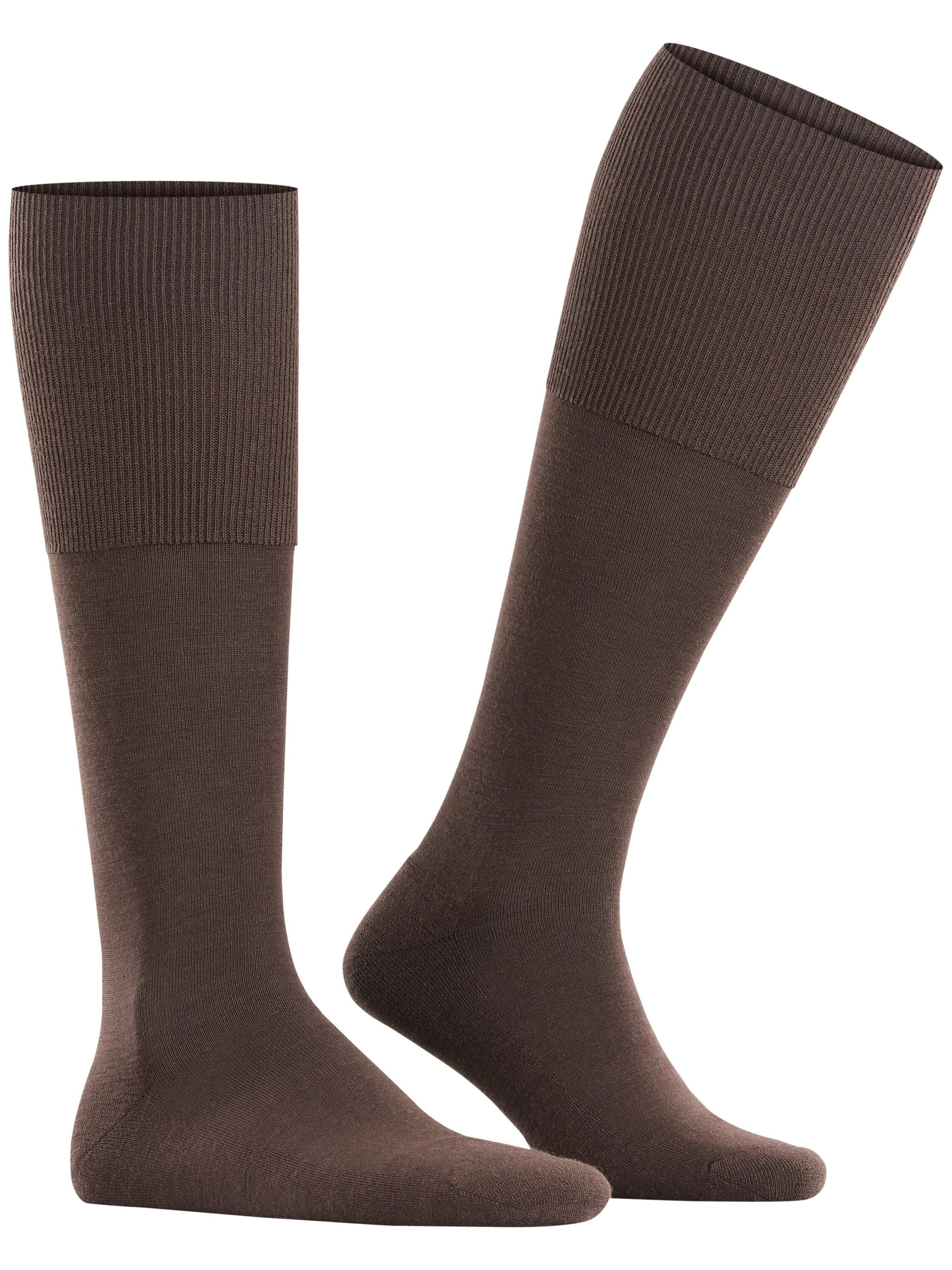 FALKE Knee High Socks 'Airport Plus' in Brown