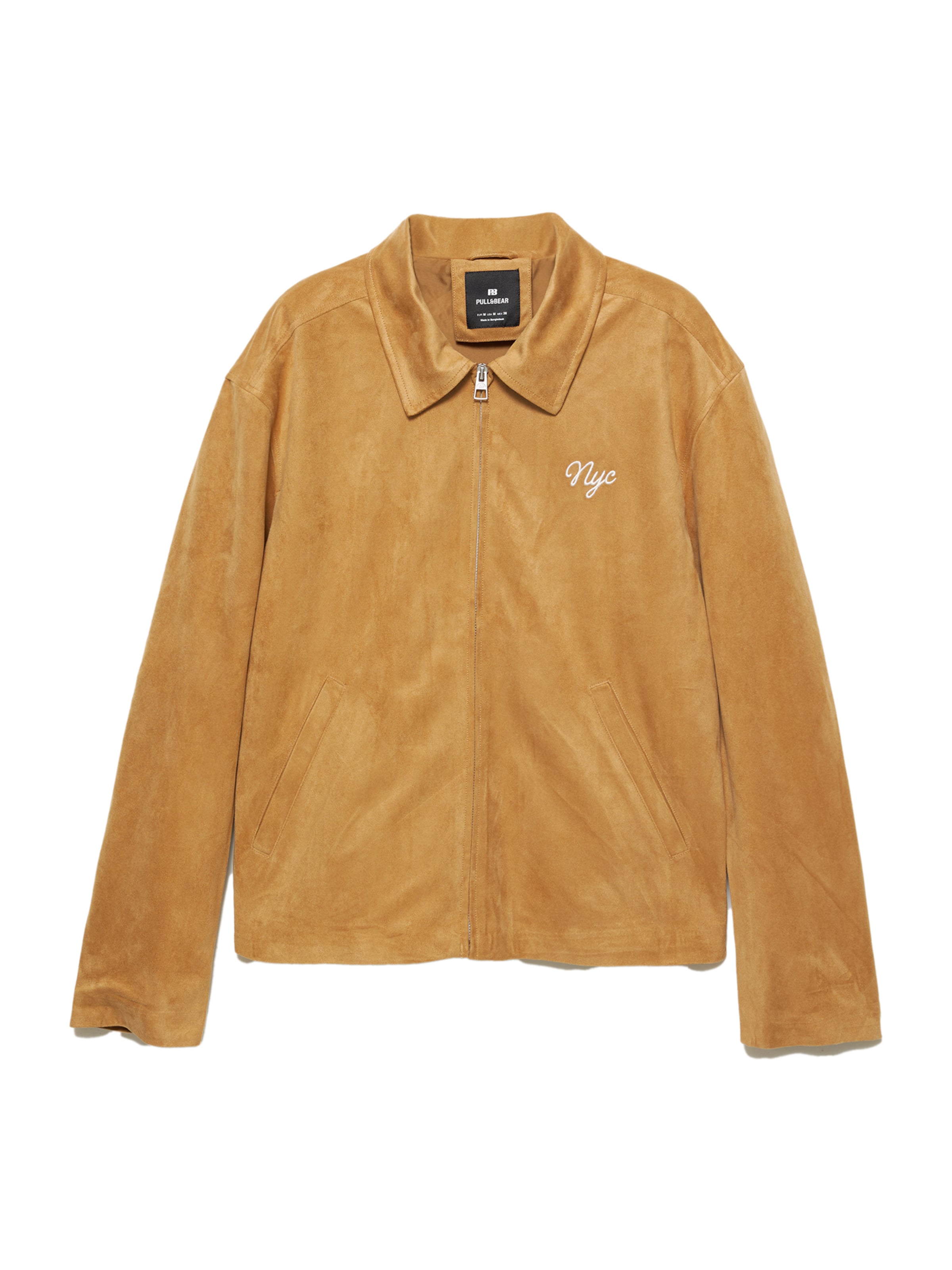 Pull&Bear Преходно яке в жълто: отпред