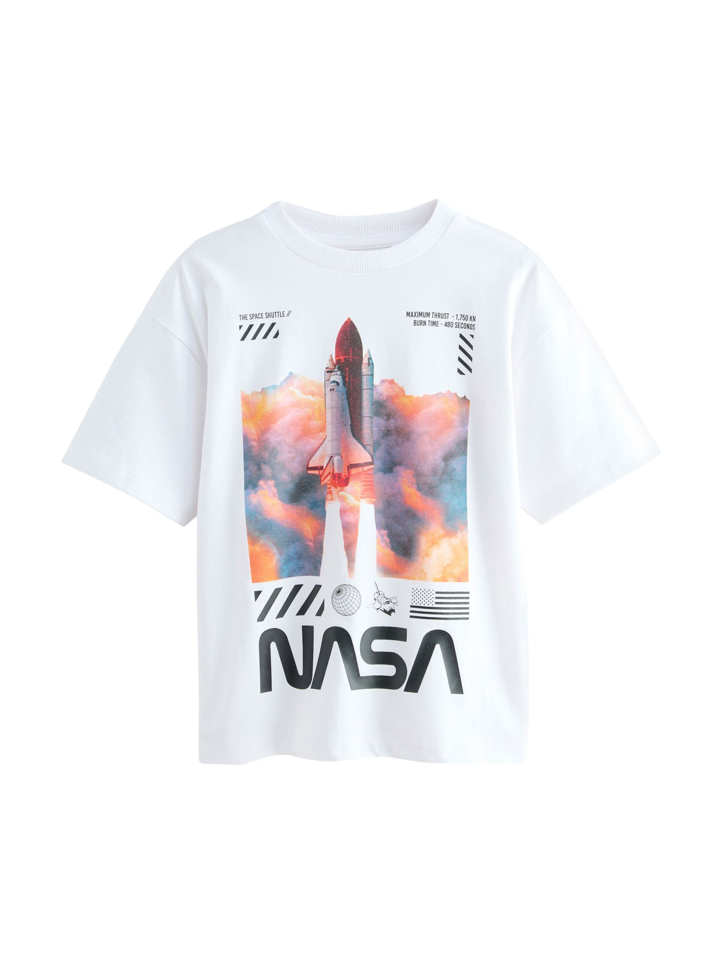 Next Футболка 'NASA' в Белый: спереди