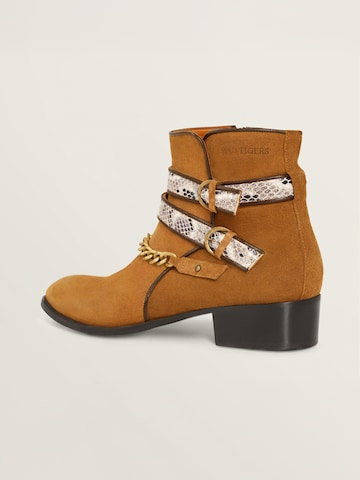 Boots 'SNAKE BUCKLE' MAD TIGERS en marron
