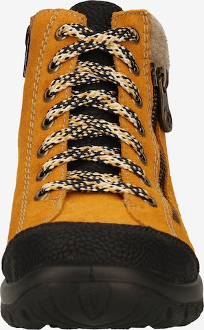 Rieker Lace-Up Ankle Boots in Yellow