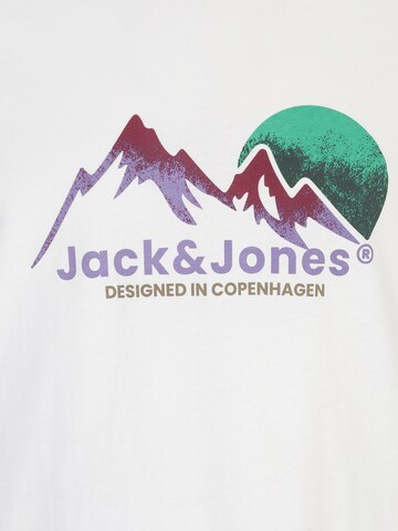 Jack & Jones Plus Tričko 'SILVERLAKE G' – bílá