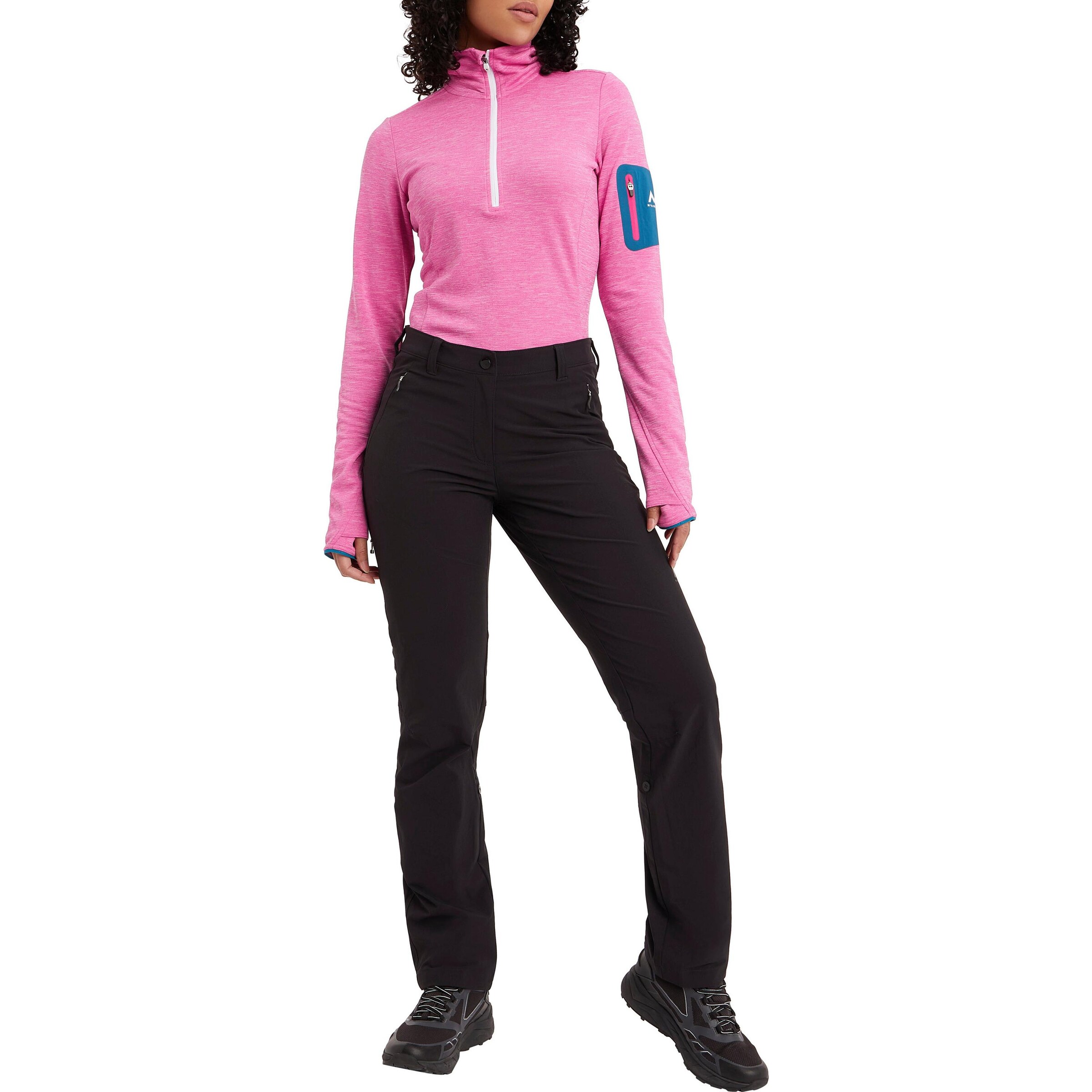 MCKINLEY Regular Wanderhose 'Madok II' in Schwarz: Vorderseite