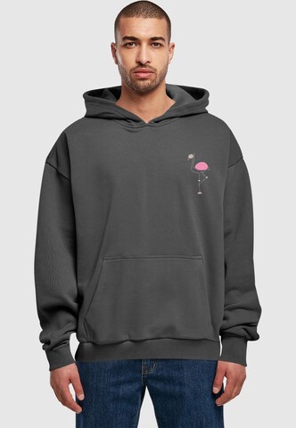 Merchcode Sweatshirt 'Flamingo' in Grey: front
