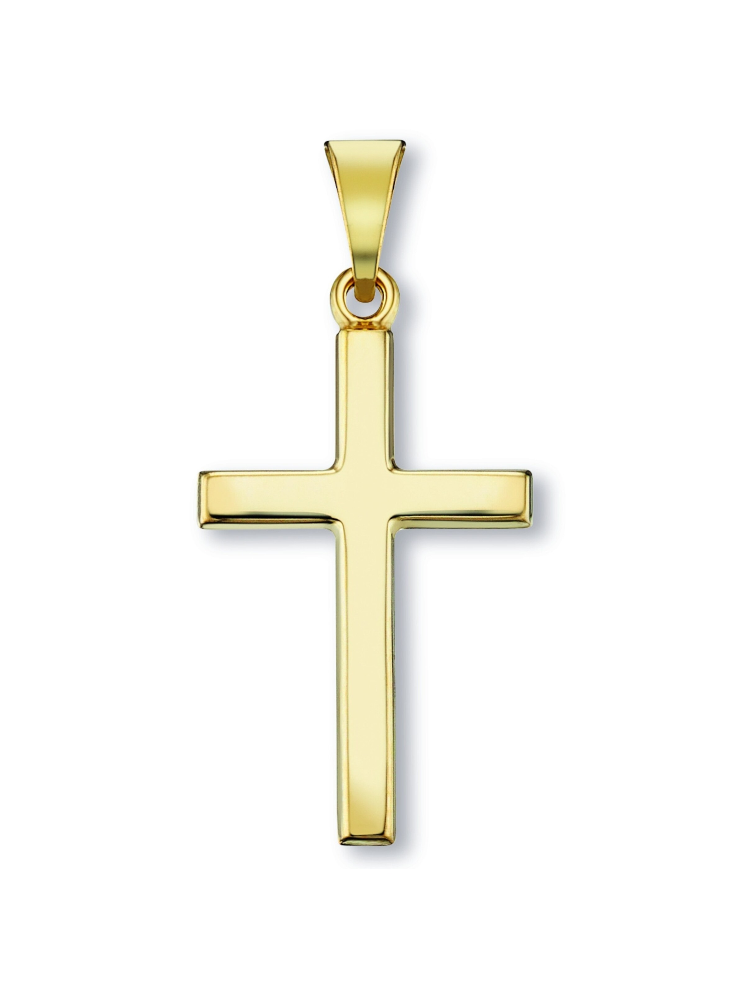 ONE ELEMENT Anhänger 'Kreuz' in Gold: Vorderseite