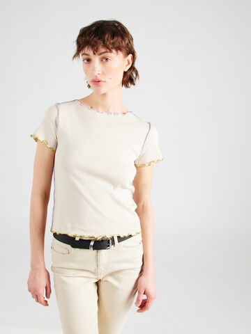 T-shirt 'Ash' mazine en beige : devant