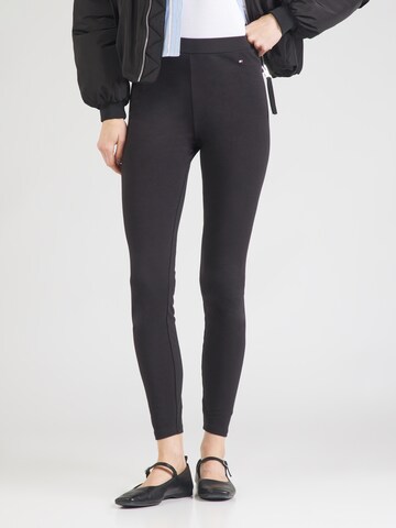 TOMMY HILFIGER Skinny Leggings 'HERITAGE' in Black: front
