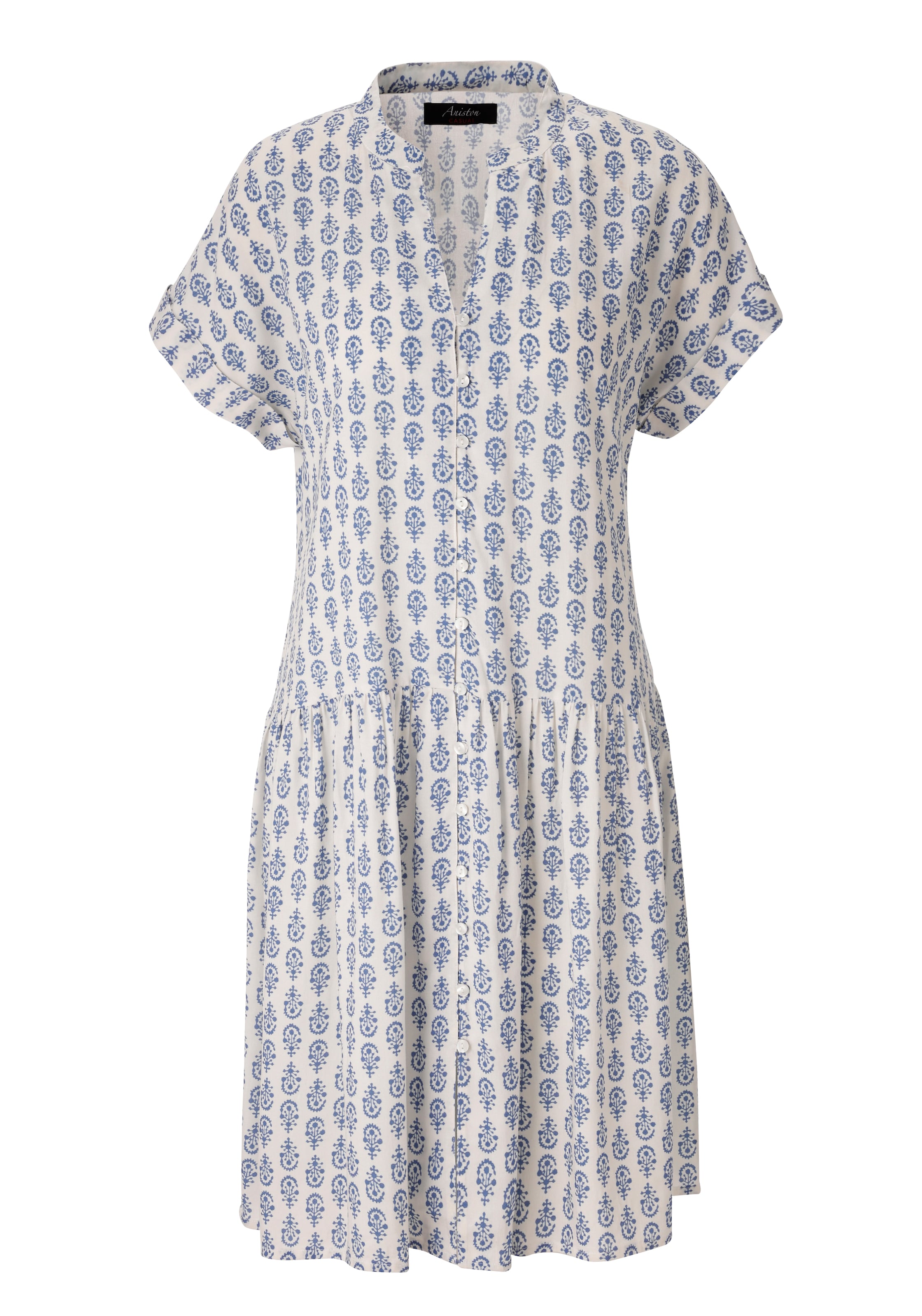 Aniston CASUAL Shirt Dress in White: front