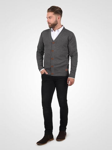 BLEND Knit cardigan 'Lennard' in Grey: front