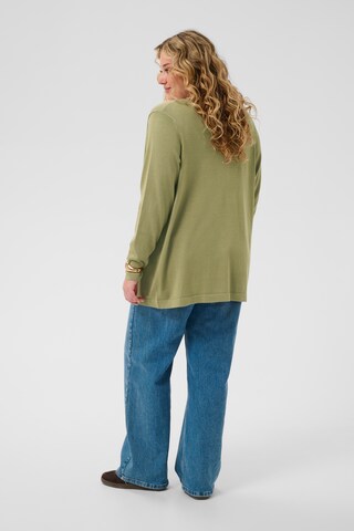 KAFFE CURVE Strickjacke 'KCfarsia' in Grün