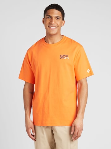 T-Shirt Superdry en orange : devant