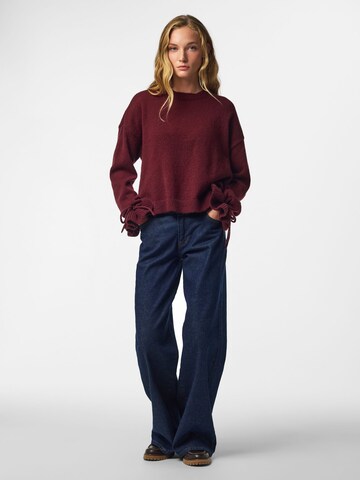 PIECES Sweater 'PCFie' in Red