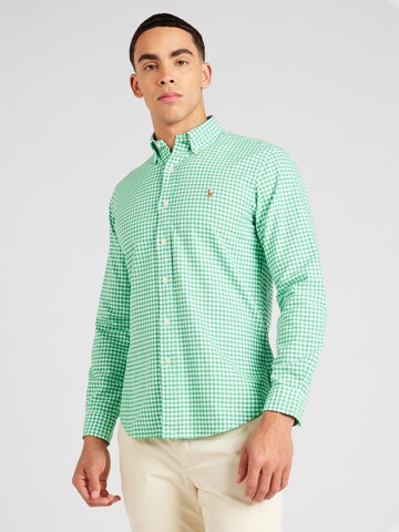 Polo Ralph Lauren Средняя посадка Рубашка в Зеленый: спереди