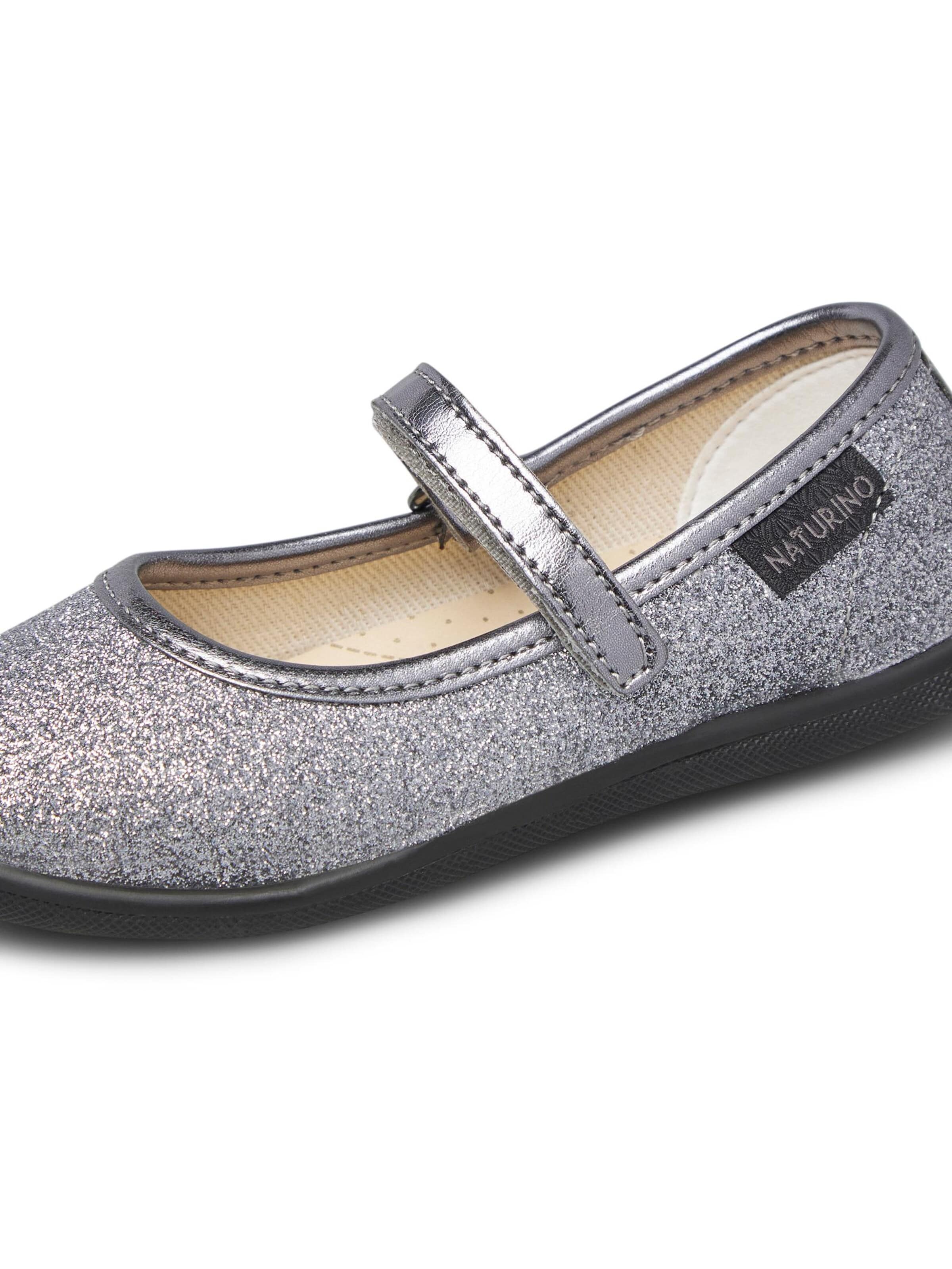 NATURINO Ballet Flats 'PAVIA 2' in Silver: front