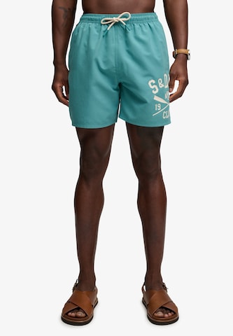 Shorts de bain Superdry & Co en vert : devant