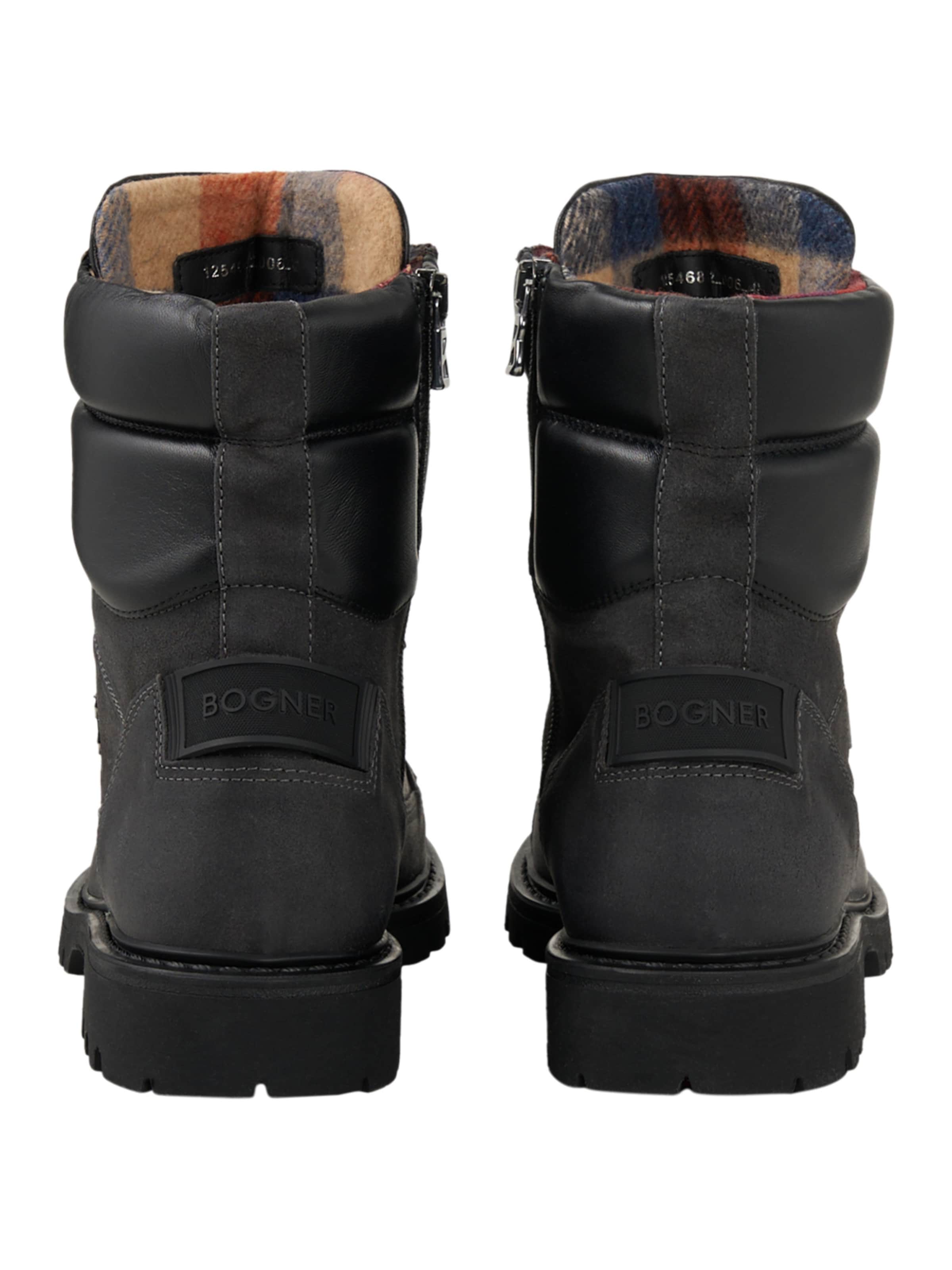 BOGNER Lace-Up Boots 'Helsinki' in Grey