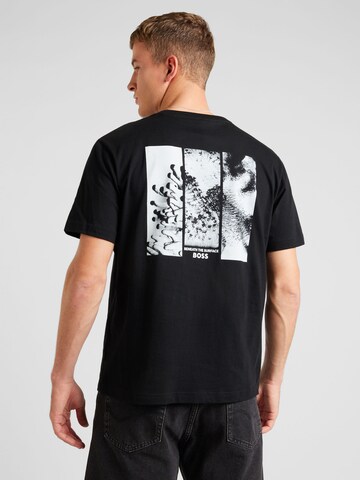 T-Shirt 'Coral' BOSS en noir : devant