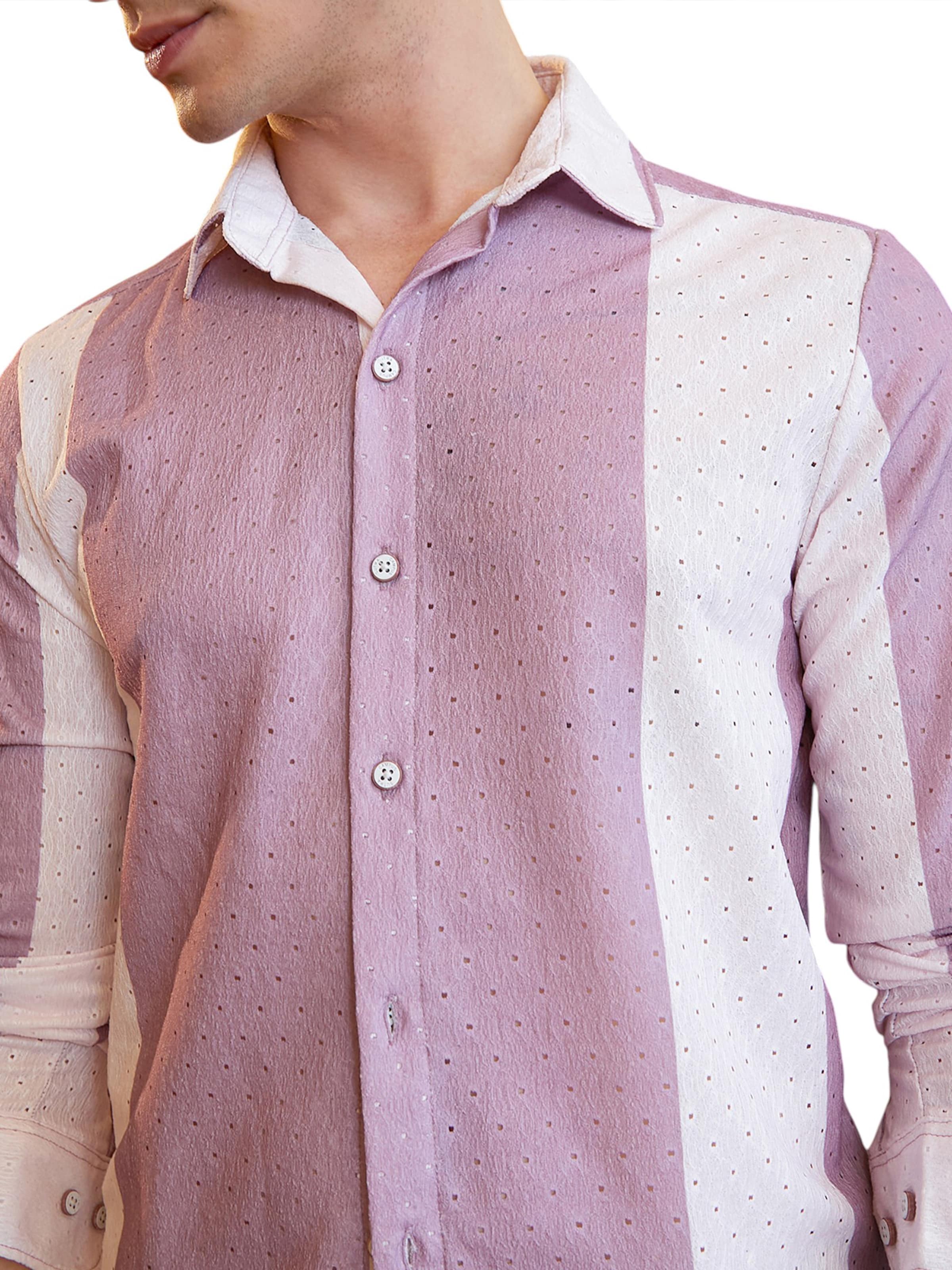 Campus Sutra Средняя посадка Рубашка 'Sasha' в Лиловый