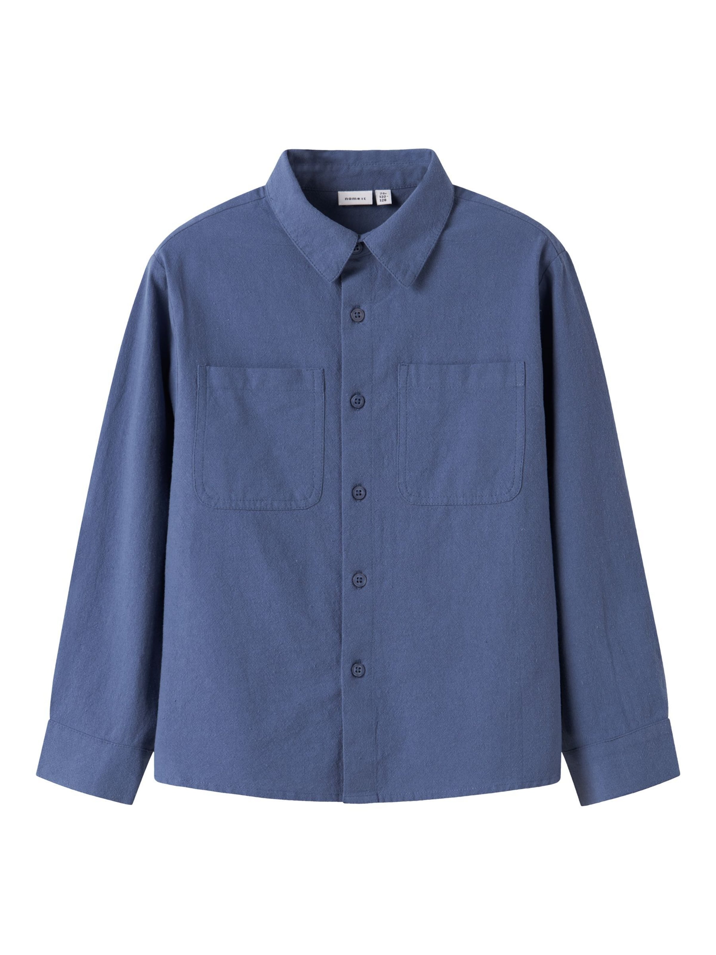 Coupe regular Chemise NAME IT en bleu : devant