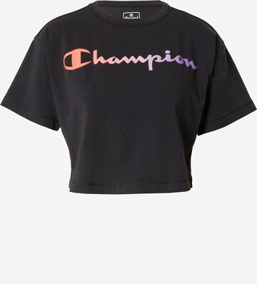 Champion Authentic Athletic Apparel Toiminnallinen paita värissä musta: edessä