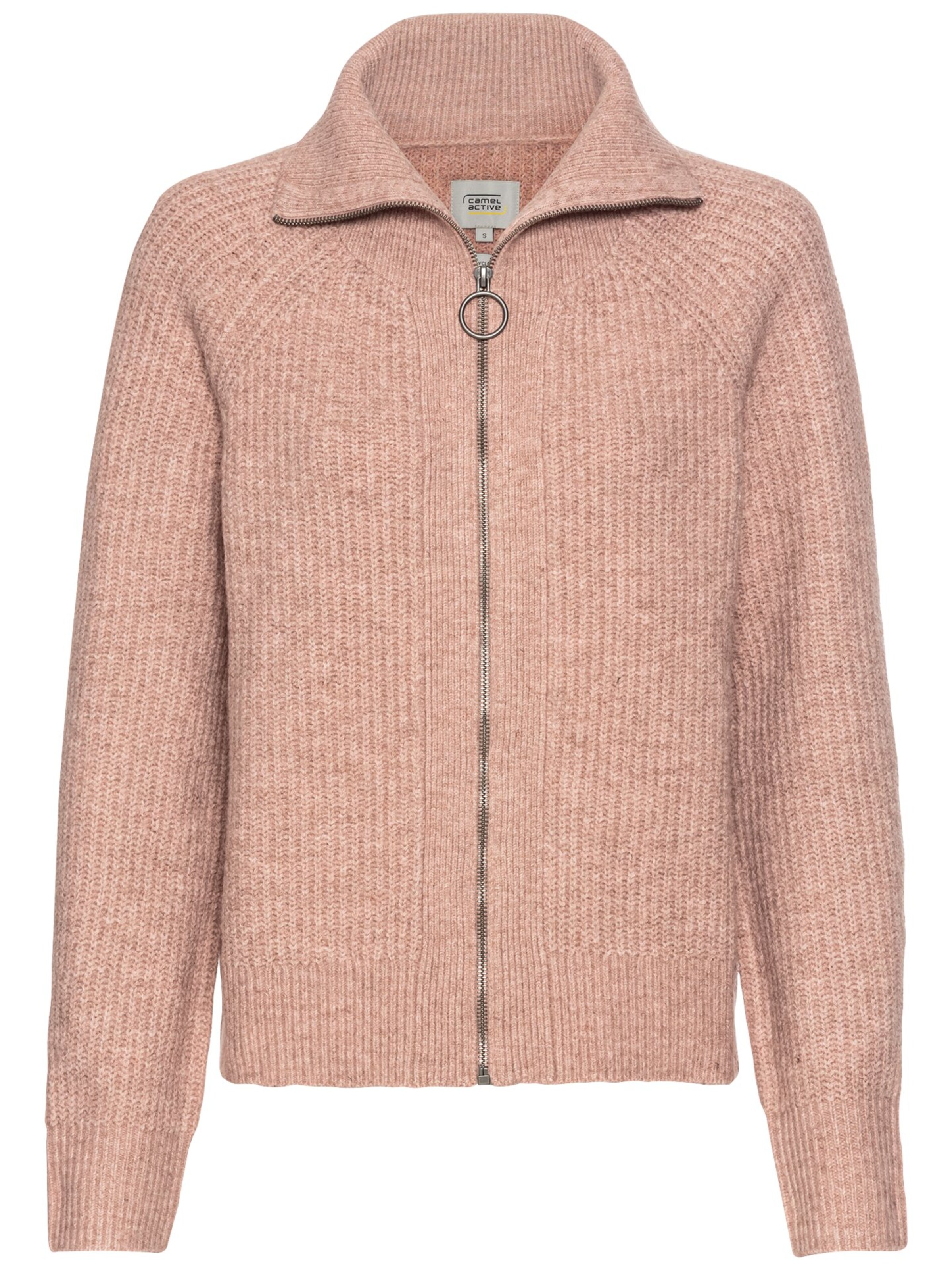 CAMEL ACTIVE Troyer Pullover aus recyceltem Polyester in Pink: Vorderseite