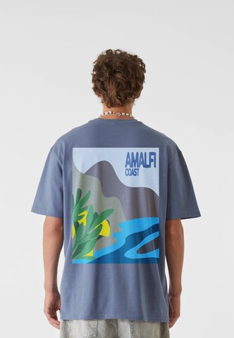 Lost Youth Shirt 'Amalfi Dreamscape' in Blue: front