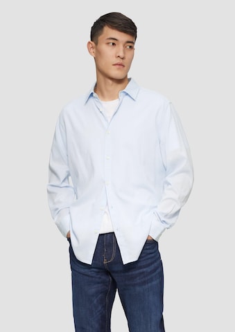 Coupe regular Chemise s.Oliver en bleu : devant