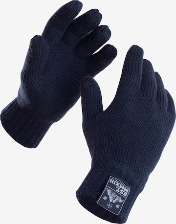 Manufaktur13 Full Finger Gloves 'Rough' in Blue: front