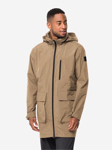 Veste de sport 'NORDEN PORT' JACK WOLFSKIN en beige : devant