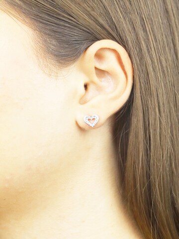 Boucles d'oreilles Vanlere en argent : devant