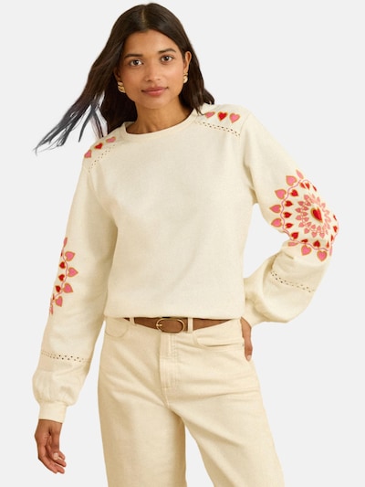 love & roses Sweater majica u boja pijeska / zlatna / roza / crvena, Pregled proizvoda