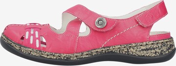 Rieker Ballet Flats with Strap in Pink: front