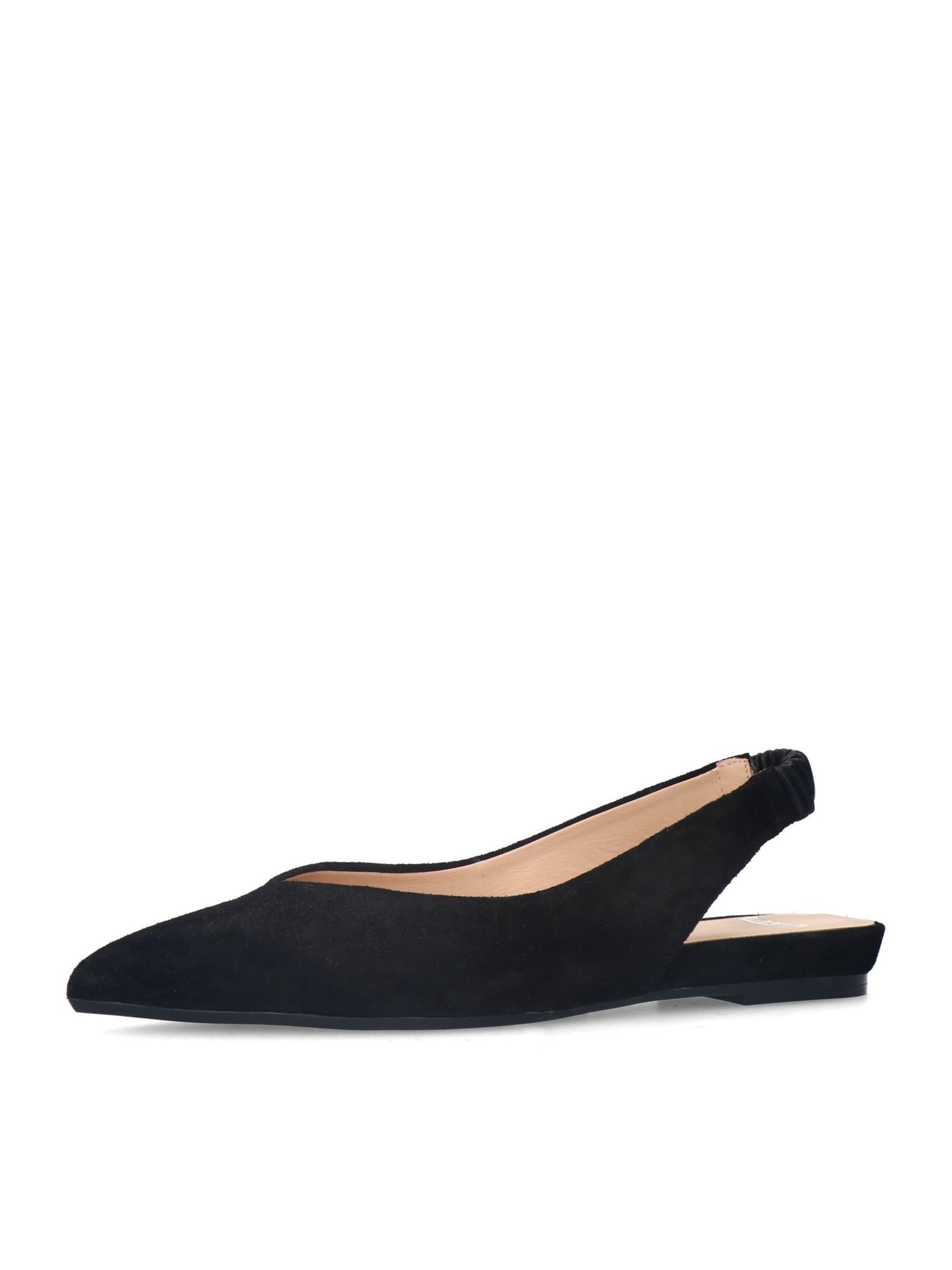 MANFIELD Classic Flats in Black: front