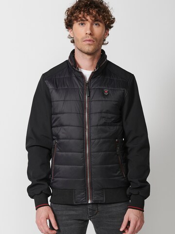Veste mi-saison KOROSHI en noir : devant