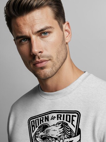 Neverless Sweatshirt 'Easy Rider' in Grey