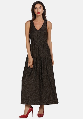 faina Evening Dress in Black: front