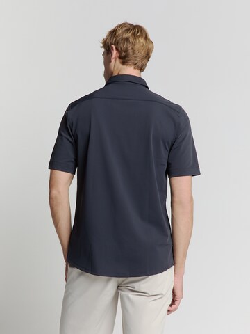 No Excess Regular Fit Hemd in Blau