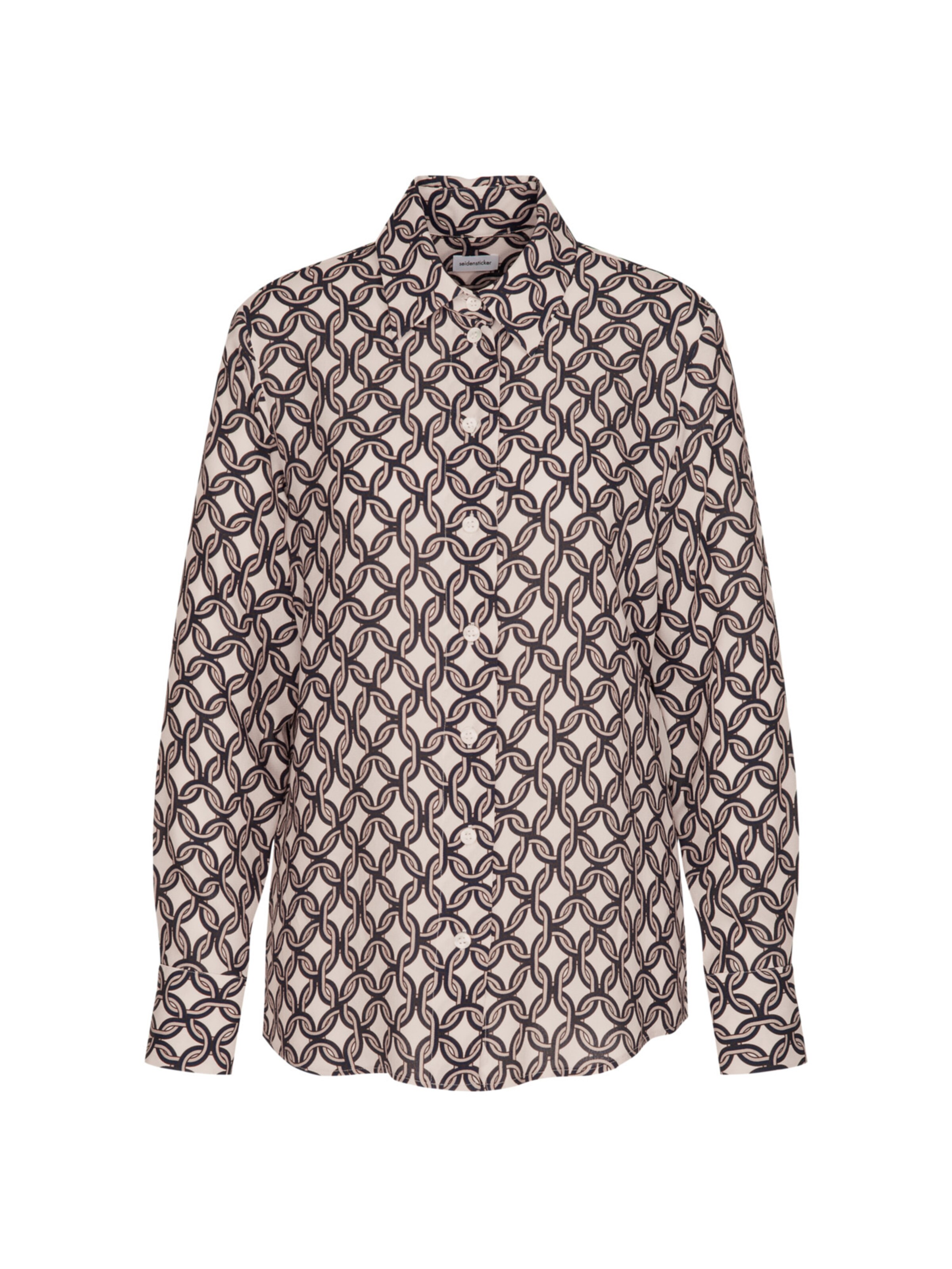 SEIDENSTICKER Blouse 'Schwarze Rose' in Beige: voorkant