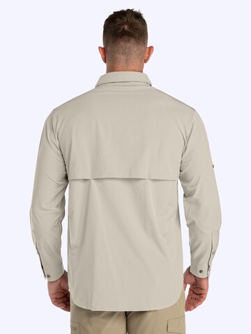 33,000ft Regular fit Athletic Button Up Shirt '33,000ft Men's Long Sleeve Shirts' in Beige