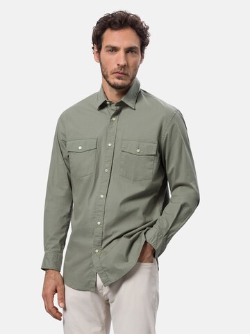 PIERRE CARDIN Regular fit Overhemd in Groen: voorkant