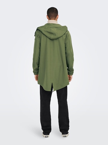 Only & Sons Between-Seasons Parka 'HALL' in Green