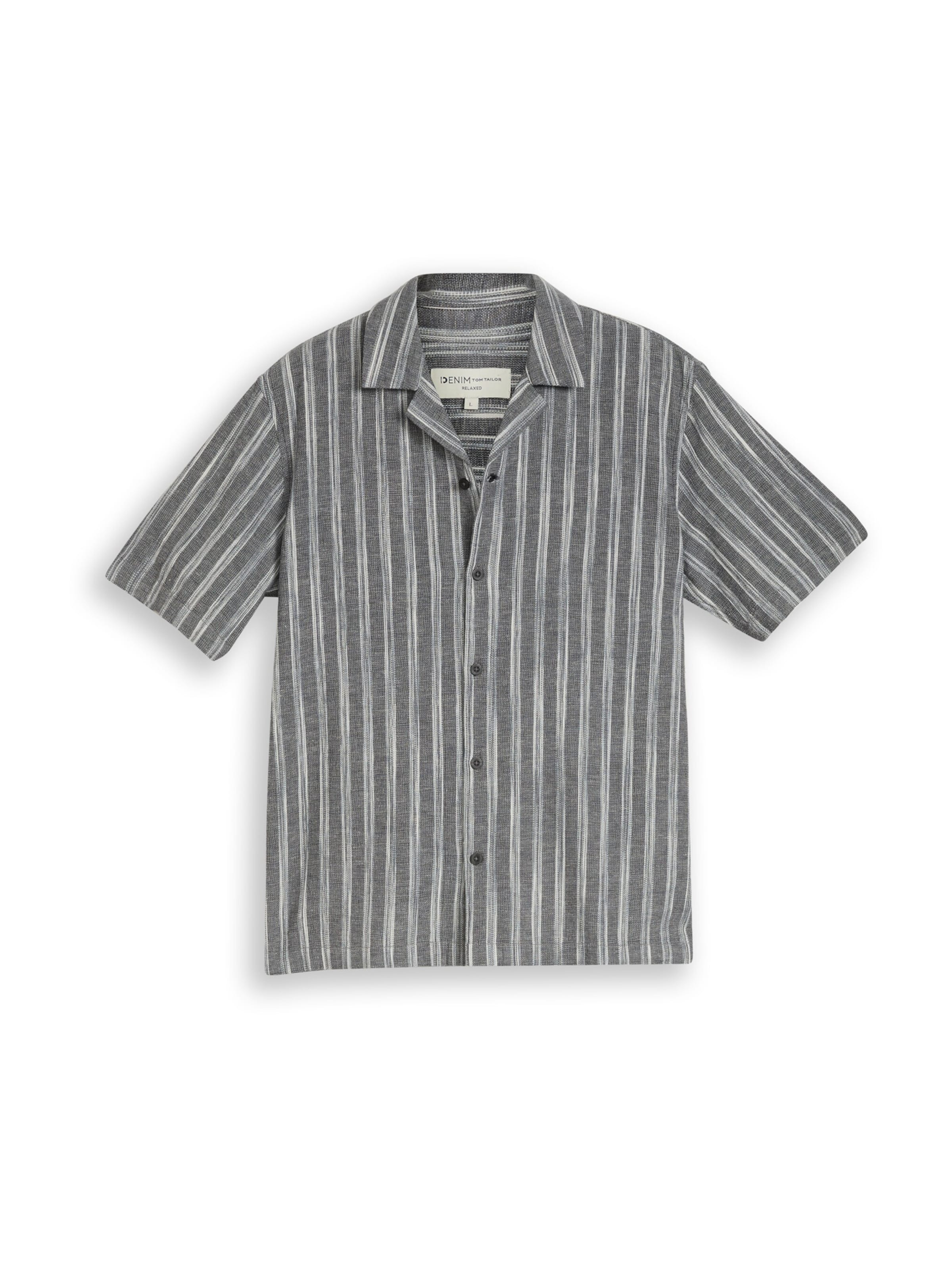 Regular fit Cămașă de la TOM TAILOR DENIM pe negru: față