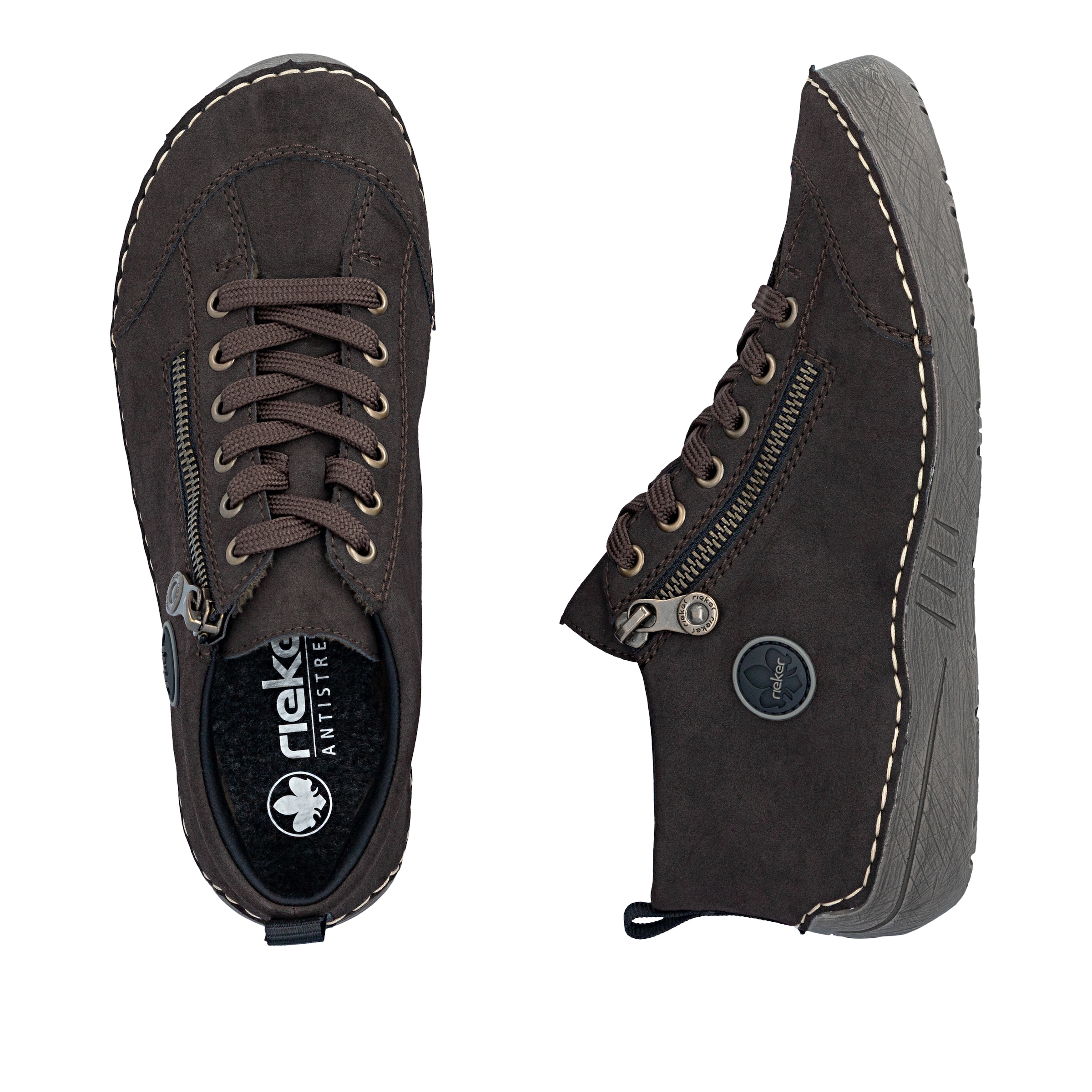 Bottines à lacets Rieker en marron