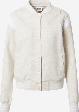 Urban Classics Zip-Up Hoodie in Grey: front