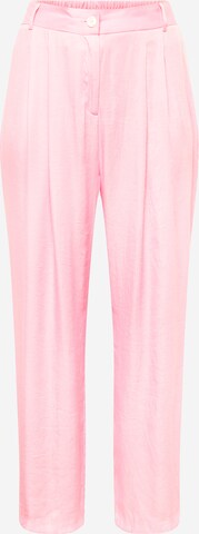 River Island Plus Wide leg Pleat-front trousers in Pink: front