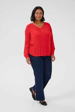 Camicia da donna 'KCAmi' di KAFFE CURVE in rosso