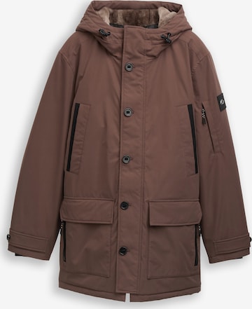 TOM TAILOR Winter Parka in Brown: front