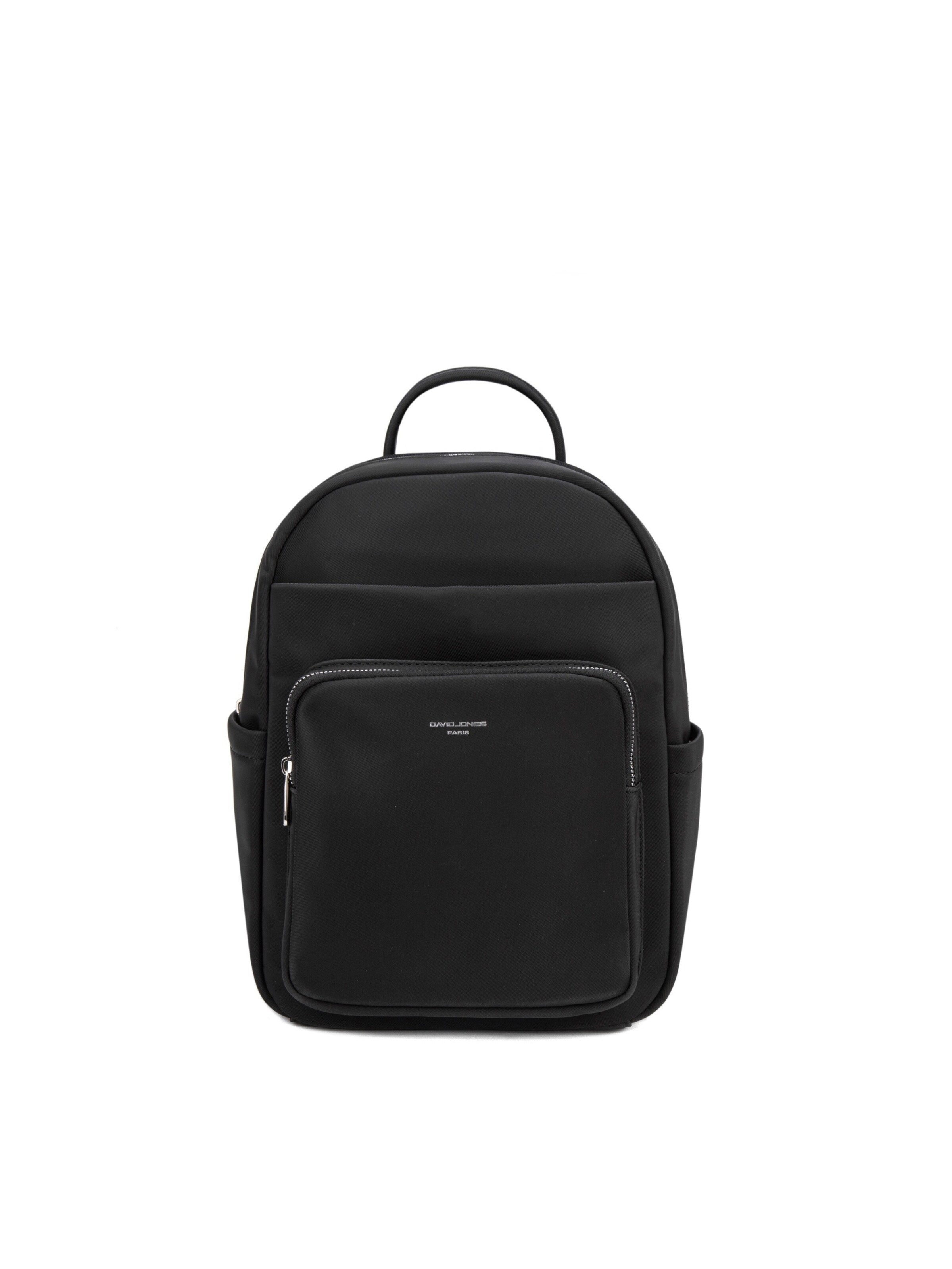 Zaino 'Zaino David Jones Pelle Vegana con Tasca Zip' di David Jones in nero: frontale