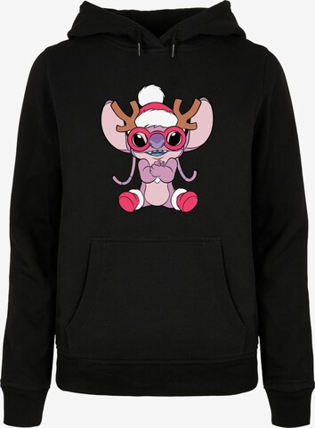 Sweat-shirt 'Lilo And Stitch - Reindeer' ABSOLUTE CULT en noir : devant