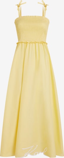 Paplūdimio suknelė 'Signature' iš Karl Lagerfeld, spalva – geltonosios citrinos spalva / balta, Prekių apžvalga